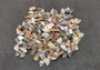Abalone Chips (.25 cup approx. 180-210 chips .25 - .5 inches) (US-005). Pack of multiple differently shaped and colored shells in a pile. Copyright 2025 SeaShellSupply.com.