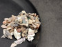 Abalone Chips (.25 cup approx. 180-210 chips .25 - .5 inches) (US-005). Pack of multiple differently shaped and colored shells in a pile. Copyright 2025 SeaShellSupply.com.