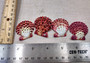 Royal Cloak Scallop Seashells - Pecten Pallium - (10 shells approx. 1-1.5 Inches) Pile of different shades of pink ribbed shells. Copyright 2025 SeaShellSupply.com.