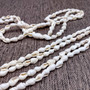 White Nassa Shell Leis (3 Leis Approx. .25 x 28 Inches). White little shells strung through string. Copyright 2026 SeaShellSupply.com.