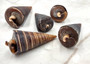 Telescope Snail Shell - Telescopium telescopium - (5 shells approx. 2 inches). Brown and tan spiral shells. Copyright 2025 SeaShellSupply.com.