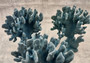 Blue Ridge FAUX Coral - Helio Coerula - (1 FAUX Coral approx. 8Wx4Dx6T inches). Blue coral with a deep texture and wide sturdy base. Copyright 2024 SeaShellSupply.com.