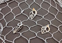 Decorative Fish Net White Cotton Tied (1 net approx. 3x6 feet) Fishing net for coastal displays arts crafts & nautical themed parties!