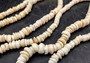 White Puka Seashells Strand (1 strand approx. 16 inches x 4-5+ mm) Beautiful Puka Shells for arts crafts jewelry & decoration!