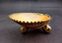 Gold-Plated Single Footed Shell Dish - Cardium Cardium - (1 Shell approx. 3-4 inches)  Single shell dish decorated with gold plating and three gold feet. Copyright 2024 SeaShellSupply.com