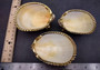 Gold-Plated Single Footed Shell Dish - Cardium Cardium - (1 Shell approx. 3-4 inches)  Single shell dish decorated with gold plating and three gold feet. Copyright 2024 SeaShellSupply.com