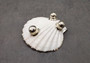 Silver-Plated Footed Scallop Shell Dish - Pilsbryochonchaetilis - (1 shell approx. 7 inches) One silver plated  CIRCLE PATTERN scallop shell dish with silver feet. Copyright 2024 SeaShellSupply.com
