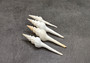 Distaff Spindle Seashells White Fusinus Colus (4 shells approx. 3+ inches) White Spiral Distaff Spindle Shells for coastal arts & crafts!