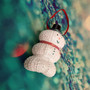 Sea Urchin Snowman Xmas Ornament (1 urchin snowman approx. 3+ inches) Sea Urchin Snowman Ornament for gifts & holiday decorating!