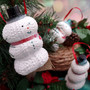 Sea Urchin Snowman Xmas Ornament (1 urchin snowman approx. 3+ inches) Sea Urchin Snowman Ornament for gifts & holiday decorating!
