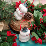 Sea Urchin Snowman Xmas Ornament (1 urchin snowman approx. 3+ inches) Sea Urchin Snowman Ornament for gifts & holiday decorating!
