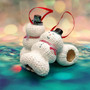 Sea Urchin Snowman Xmas Ornament (1 urchin snowman approx. 3+ inches) Sea Urchin Snowman Ornament for gifts & holiday decorating!