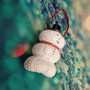 Sea Urchin Snowman Xmas Ornament (1 urchin snowman approx. 3+ inches) Sea Urchin Snowman Ornament for gifts & holiday decorating!