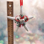 White Starfish Christmas Ornament for Coastal Tree (1 Seastar approx. 4+ inches) Hanging Starfish Xmas Ornament for gifting & holiday decor! Copyright 2025 SeaShellSupply.com.