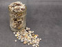 Ocean Mix Tiny Seashells (approx. 750-800 shells .25-.625 inches). Multiple colored shells with different patterns in an intricate pile. Copyright 2025 SeaShellSupply.com.