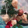 Carved Conch Seashell Christmas Ornament (2 shells approx. 2+ inches) Beautiful Conch Shell Xmas Ornament for holiday gifting!