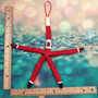 Red Linckia Starfish Black Santa Claus Ornament (1 star approx. 10-11+ inches) Painted Black Santa Claus Starfish Ornament For Christmas  Copyright 2025 SeaShellSupply.com.
