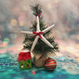 Silver Dipped Starfish Xmas Ornament (1 seastar approx. 5+ inches) Real Starfish Silver Christmas Ornament for seashell holiday gifting joy! Copyright 2025 SeaShellSupply.com.