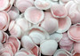 Light Pink Tellin Seashell Rose Petal Halves (approx. 0.25 cup 20+ shells 0.75+ inches) Copyright 2024 SeaShellSupply.com.