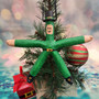 Linckia Starfish Green Leprechaun Ornament (1 seastar approx. 4-6 inches) Real Starfish Irish St. Patrick's Day or Xmas Hanging Ornament! SP-017 Copyright 2025 SeaShellSupply.com