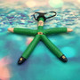 Linckia Starfish Green Leprechaun Ornament (1 seastar approx. 4-6 inches) Real Starfish Irish St. Patrick\'s Day or Xmas Hanging Ornament! SP-017 Copyright 2025 SeaShellSupply.com