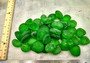 Beach Sea Glass Rounded Green Frosted Tumbled Pebbles (approx. 1 Kilo 2.2 pounds. 1-1.5 inch). Green Beach Glass pebbles. Copyright 2025 SeaShellSupply.com.