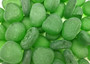 Beach Sea Glass Rounded Green Frosted Tumbled Pebbles (approx. 1 Kilo 2.2 pounds. 1-1.5 inch). Green Beach Glass pebbles. Copyright 2025 SeaShellSupply.com.