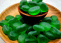Beach Glass Green Rounded Frosted Tumbled Pebbles (approx. 1 Kilogram 1-1.5+ inches) Green Recycled Man Made Sea Glass for arts & crafts!