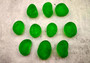 Beach Sea Glass Rounded Green Frosted Tumbled Pebbles (approx. 1 Kilo 2.2 pounds. 1-1.5 inch). Green Beach Glass pebbles. Copyright 2022 SeaShellSupply.com.