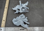 Photo of a medium blue ridge coral fragment. Light blue. About three and one half inches long. Copyright 2024 SeashellSupply.com