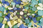 Beach Sea Glass Rough Atlantic Mix Medium Tumbled (approx. 10 pounds 0.5-1+ inches) Man made tumbled rough sea glass fragments. Copyright 2024 seashellsupply.com