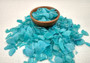 Beach Glass Ocean Blue Rough Medium Tumbled (approx. 1 kilogram 0.5-1+ inches) Ocean Blue Recycled Man Made Sea Glass for arts & crafts!