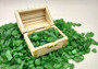 Beach Sea Glass Rough Dark Green Medium Tumbled (approx. 1 kilogram 0.5-1+ inches) Man made frosted sea glass fragments Copyright 2025 seashellsupply.com