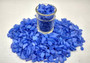 Beach Sea Glass Rough Deep Blue Medium Tumbled (approx. 1 kilogram 0.5-1+ inches) Man made tumbled sea glass! Ombre blue chips, perfect for vase decorating and mosaic tile making. Copyright 2025 SeaShellSupply.com