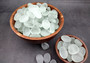 Beach Sea Glass Rounded White Frosted Tumbled Pebbles (approx. 10 pounds 1+ inch) Copyright 2024 SeashellSupply.com