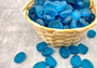 Beach Sea Glass Rounded Ocean Blue Tumbled Pebbles (approx. 10 pounds 1+ inch) Copyright 2025 SeaShellSupply.com