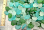 Beach Sea Glass Rounded White Blue Green Assorted Tumbled Pebbles (approx. 10 pounds 1+ inch) Copyright 2024 SeaglassSupply.com