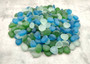 Beach Sea Glass Rounded White Blue Green Assorted Tumbled Pebbles (approx. 10 pounds 1+ inch) Copyright 2024 SeaglassSupply.com