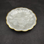 Gold Edged Round Capiz Shell Dish (One shell dish approx. 6 inches) Copyright 2025 SeaShellSupply.com