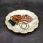 Gold Edged Round Capiz Shell Dish (One shell dish approx. 6 inches) Copyright 2025 SeaShellSupply.com