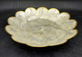 Gold Edged Round Capiz Shell Dish (One shell dish approx. 10 inches) Copyright 2024 SeashellSupply.com