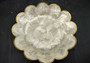 Gold Edged Round Capiz Shell Dish (One shell dish approx. 10 inches) Copyright 2024 SeashellSupply.com