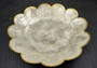 Gold Edged Round Capiz Shell Dish (One shell dish approx. 10 inches) Copyright 2024 SeashellSupply.com