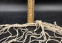 Decorative Fish Net Natural Off White Cotton Tied (1 net approx. 3x6 feet) Fishing net for coastal displays crafts & nautical parties! Textured weathered fish netting. Copyright 2024 SeaShellMart.com