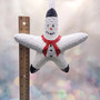 Jungle Starfish Snowman Jungle Starfish Ornament (1 seastar approx. 6+ inches) Real Festive Starfish Xmas Hanging Ornament! Copyright 2025 SeaShellSupply.com