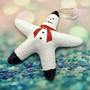 Jungle Starfish Snowman Jungle Starfish Ornament (1 seastar approx. 6+ inches) Real Festive Starfish Xmas Hanging Ornament! Copyright 2025 SeaShellSupply.com