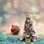 Colorful Abalone Christmas Ornament Tree Decoration (1 tree decoration approx. 5+ inches) Real Baby Abalone Xmas Hanging Ornament! Copyright 2025 SeaShellSupply.com.