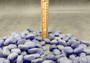 Beach Glass Blue Violet Frosted Rounded Tumbled Pebbles (approx. 10 pounds 1+ inch) Man Made Sea Glass pebbles for vases arts & crafts! Copyright 2025 SeaShellSupply.com.