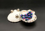 Silver Edged Scallop Seashell Dish Pecten Maximus (1 dish approx. 4.5+ inches) RECTANGLE PATTERN scallop shell dish for a coastal home!