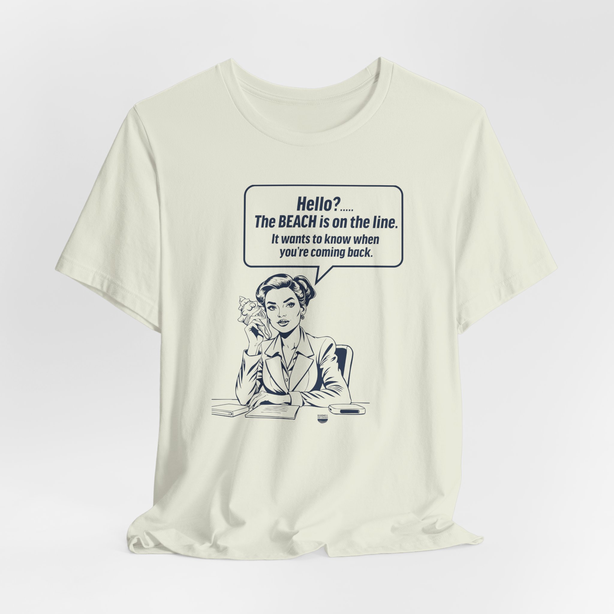 Beach is Calling Shirt Funny Quote Line Graphic (Unisex Jersey